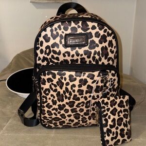 Madden Girl Leopard Print Backpack with Pouch